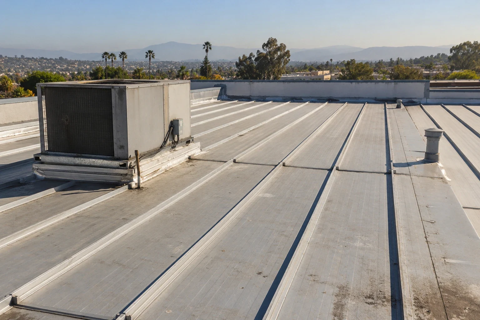Commercial Metal Roof Retrofit in Lancaster, CA Commercial Metal Roof Retrofit in Lancaster, CA